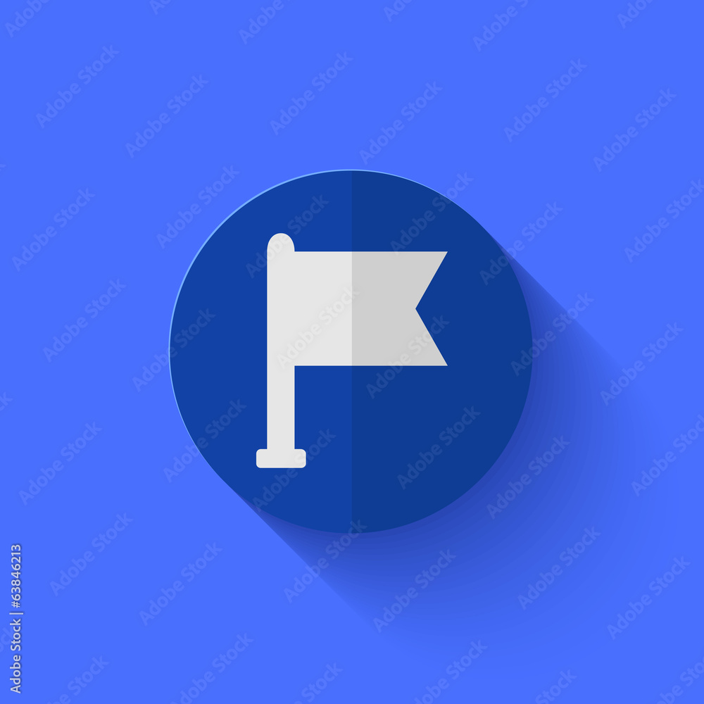 Vector modern flat blue circle icon. Vector modern flat blue circle icon.