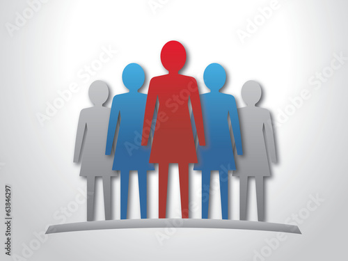 Woman leader and her team.