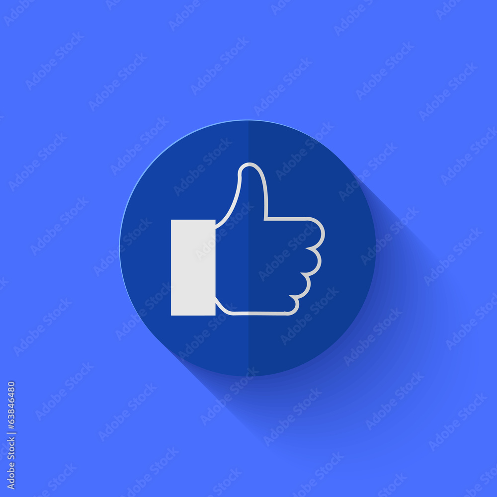 Vector modern flat blue circle icon. Vector modern flat blue circle icon.