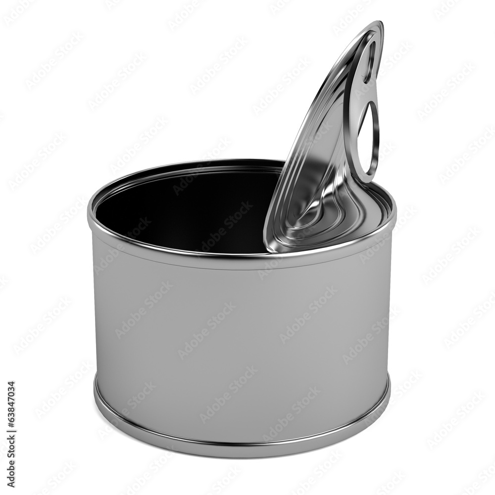 realistic 3d render of old can