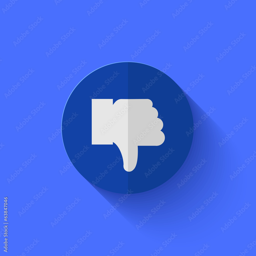 Vector modern flat blue circle icon. Vector modern flat blue circle icon.