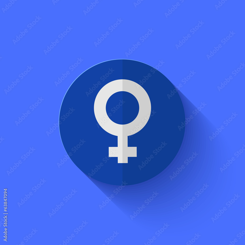 Vector modern flat blue circle icon. Vector modern flat blue circle icon.