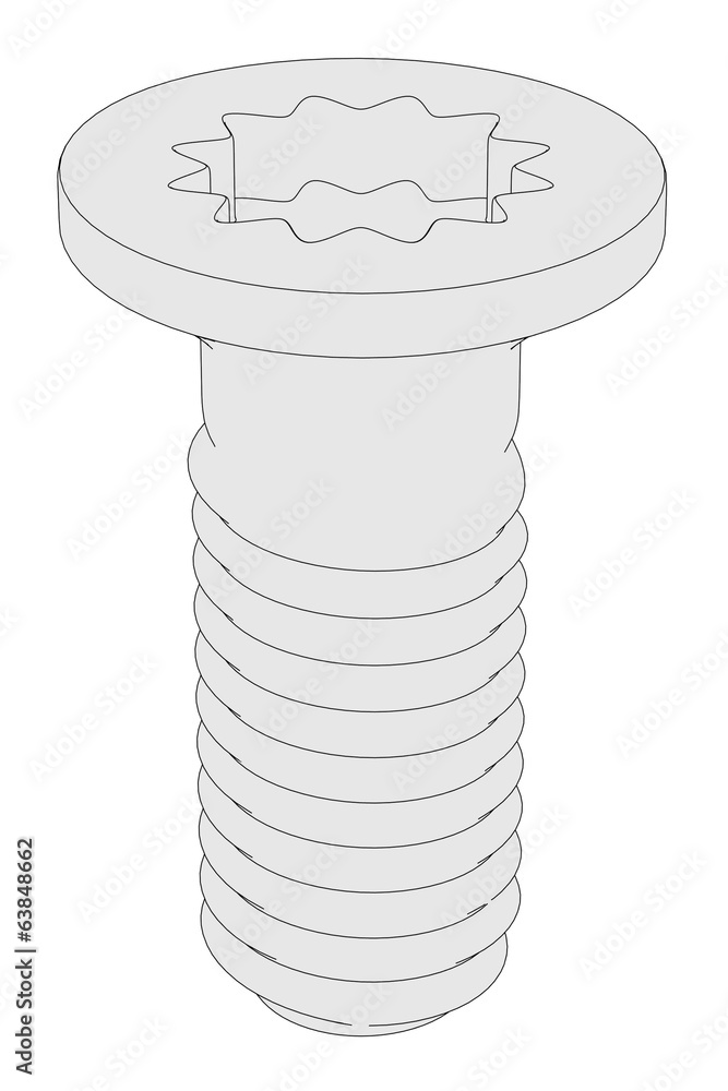 cartooon image of classic screw cartooon image of classic screw