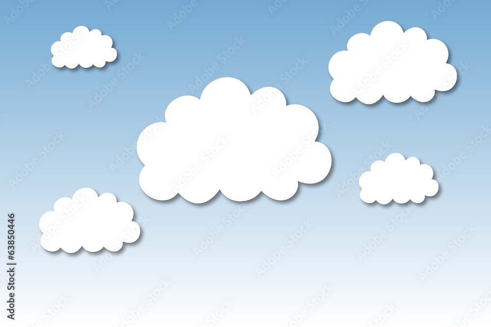 White graphic clouds for cloud computing White graphic clouds for cloud computing