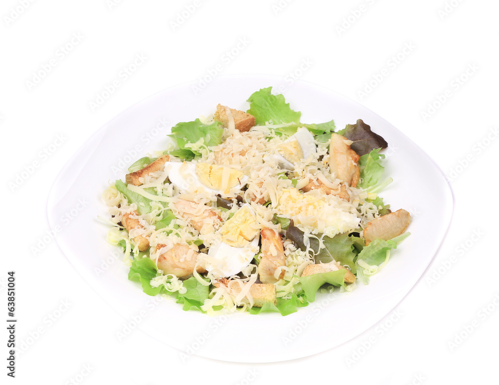 Caesar salad with eggs and parmesan. Caesar salad with eggs and parmesan.