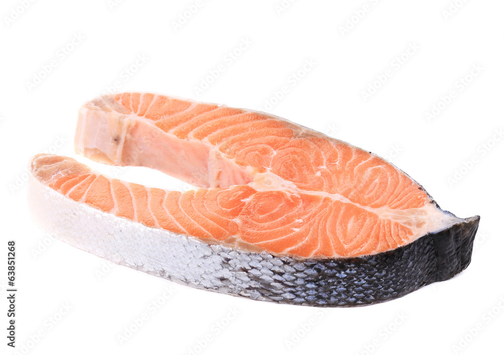 Fresh salmon steak. Fresh salmon steak.