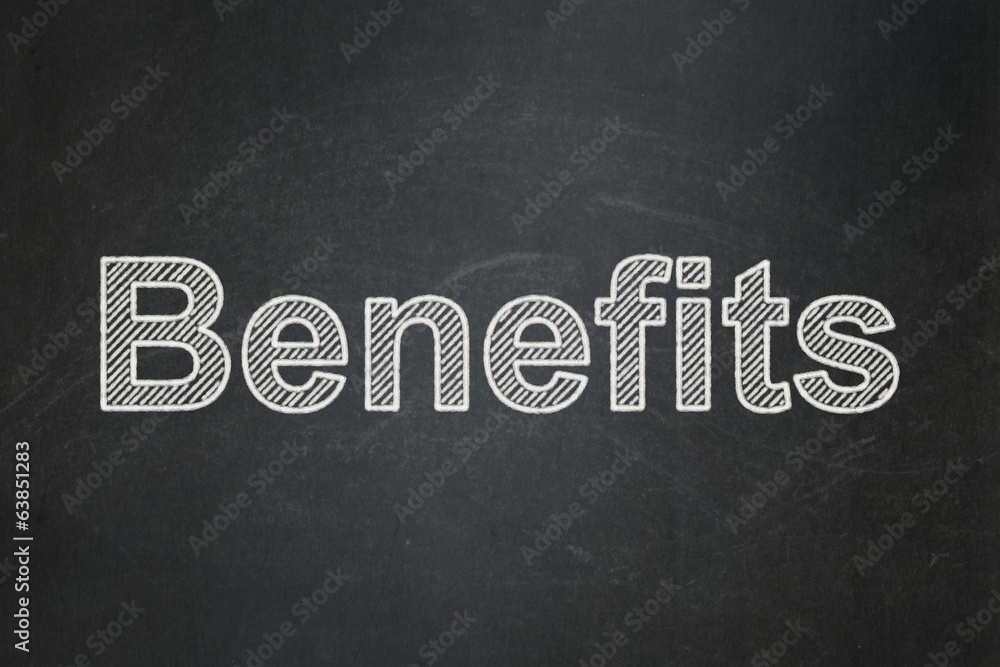 Obraz premium Finance concept: Benefits on chalkboard background