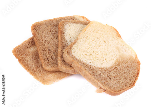 Stack of sliced bread.