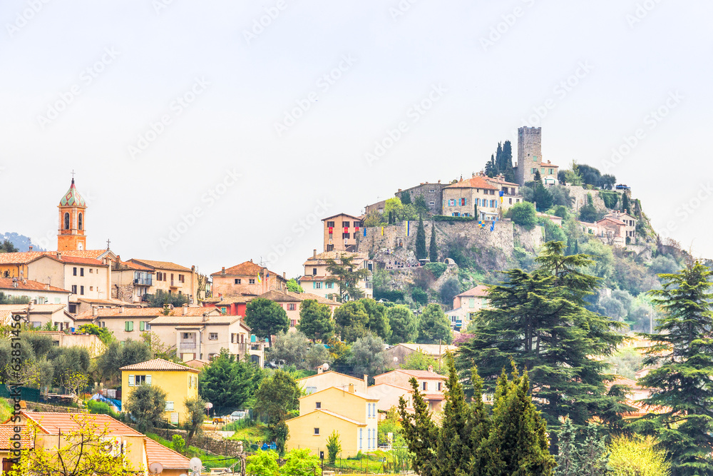 The medieval village of Tourrette-Levens, South of France The medieval village of Tourrette-Levens, South of France