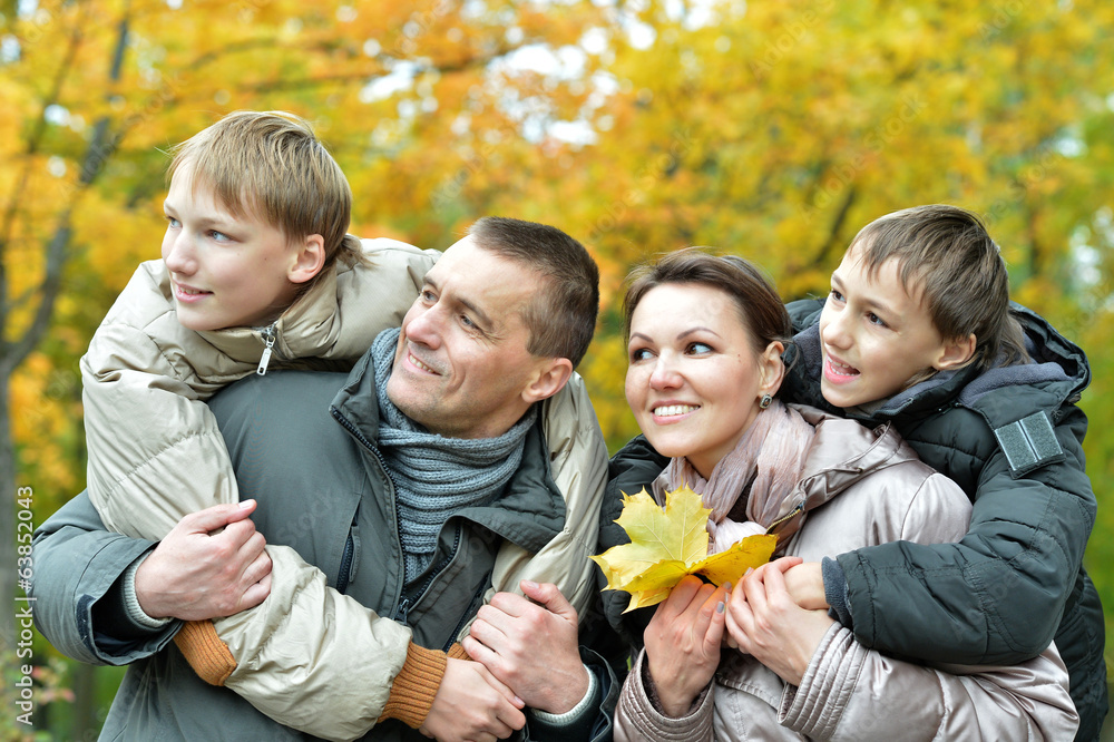 Portrait of happy family relaxing Portrait of happy family relaxing