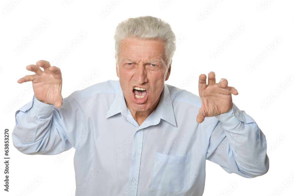 Senior angry man Senior angry man
