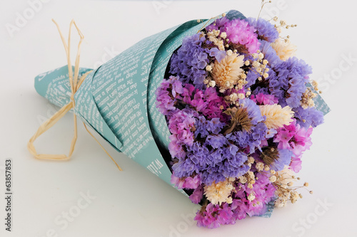 A small bouquet of dried flowers. photo