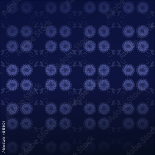 Art Nouveau Luxury blue floral wallpaper pattern