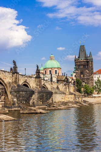 Karlov or Charles bridge in Prague