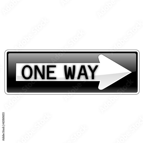 one way road and traffic sign