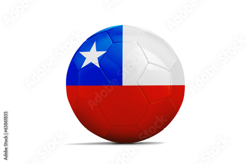 Soccer balls with teams flags Brazil 2014. Group B  Chile