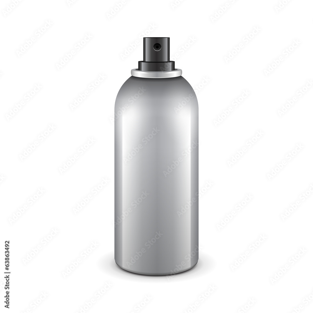 Gray Aerosol Spray Metal 3D Bottle Can: Deodorant, Graffiti Gray Aerosol Spray Metal 3D Bottle Can: Deodorant, Graffiti