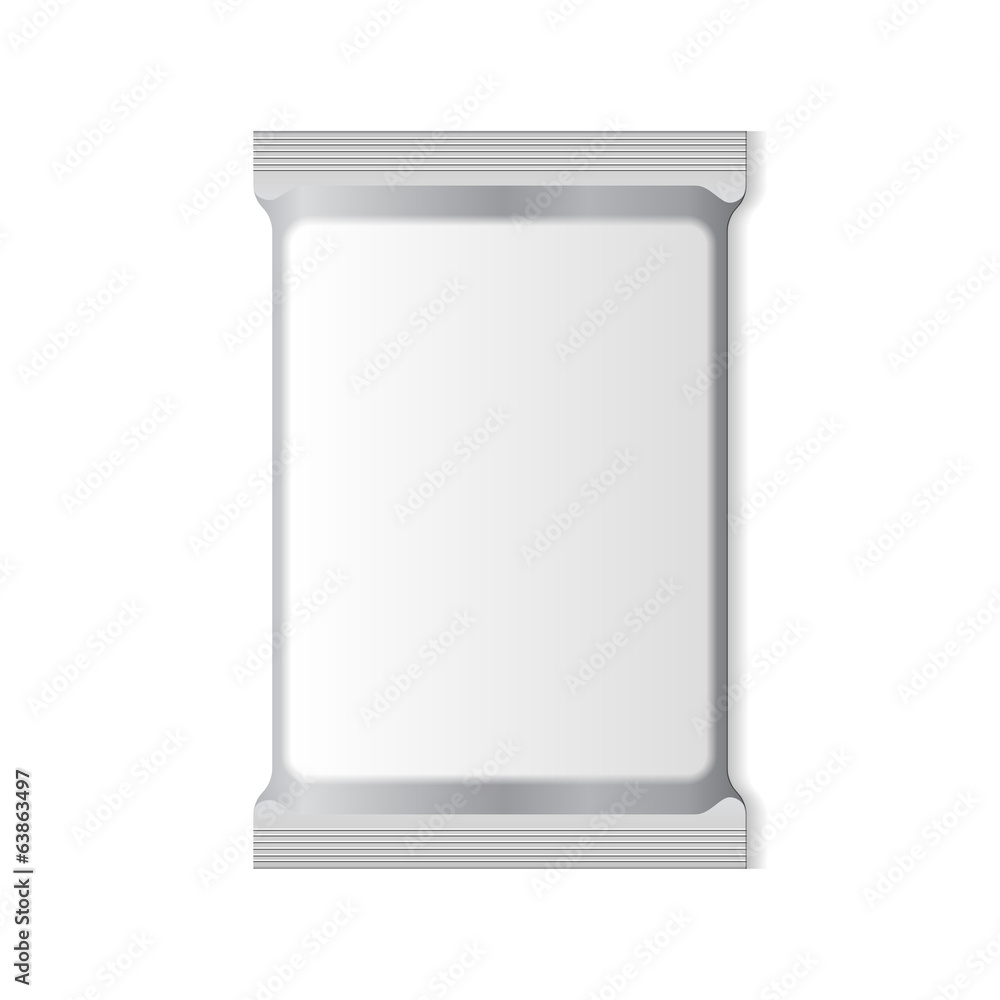 White Blank Foil Packaging Plastic Pack