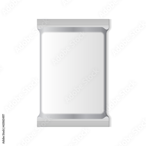 White Blank Foil Packaging Plastic Pack
