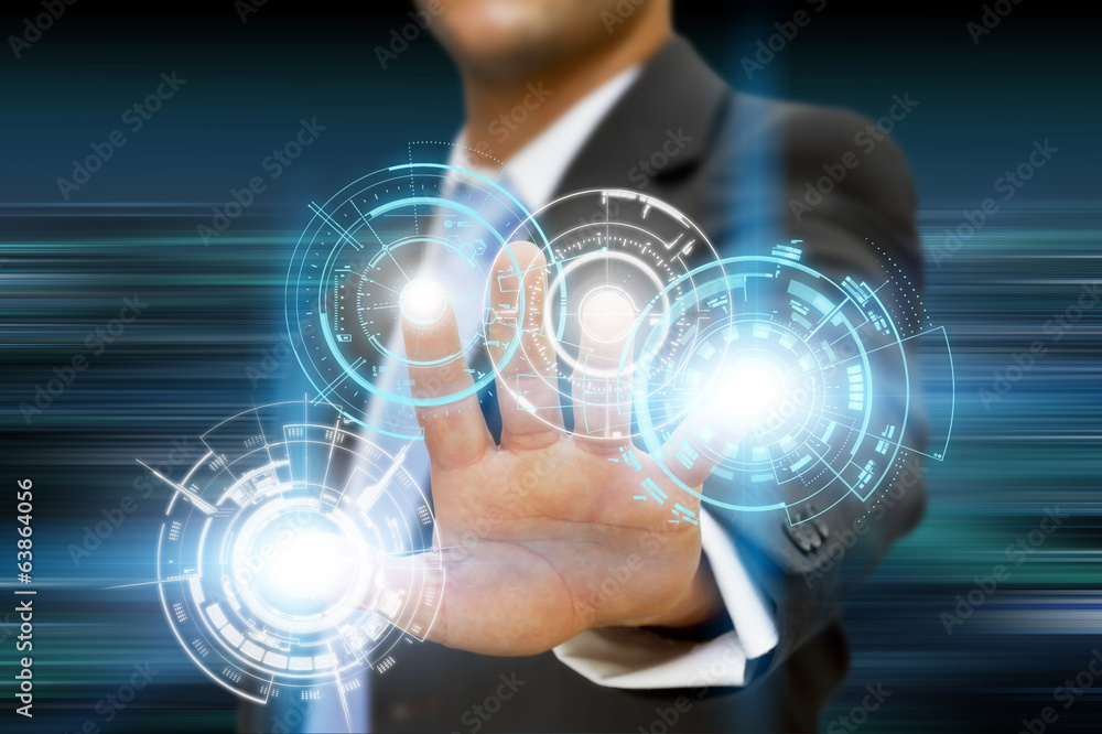 Businessman tech concept Businessman tech concept