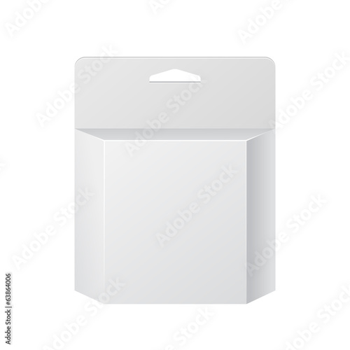 White Printer Ink Cartridge Product Package Box With Hang Slot