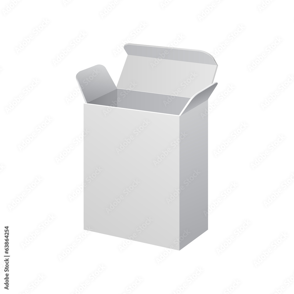 White Software Cardboard, Carton Package Box Open White Software Cardboard, Carton Package Box Open