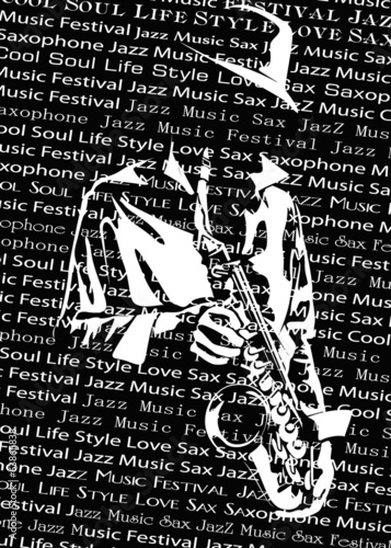 Photography Vector image of the saxophonist