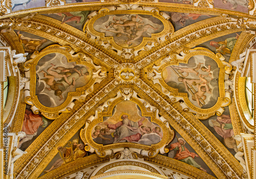 Bologna - Ceilinig of presbytery in baroque church San Girolamo