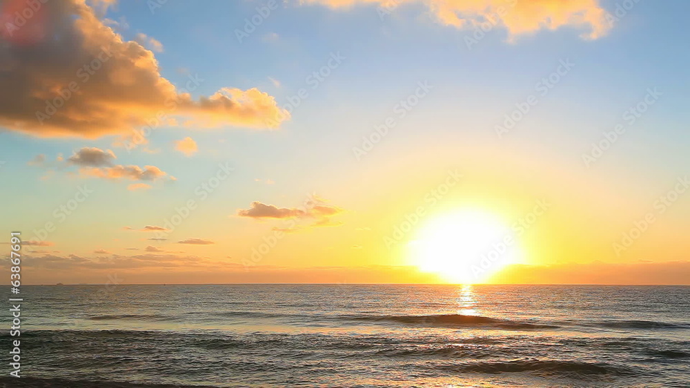 A beautiful sunrise on the beach of the Caribbean A beautiful sunrise on the beach of the Caribbean