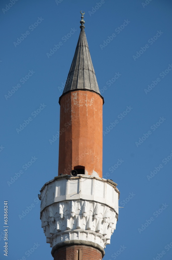 Belfry of the Banya Bashi Mosque, Sofia, Bulgaria Belfry of the Banya Bashi Mosque, Sofia, Bulgaria