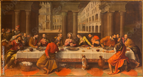 Bologna - Last supper of Christ by Cesare Conegliano photo
