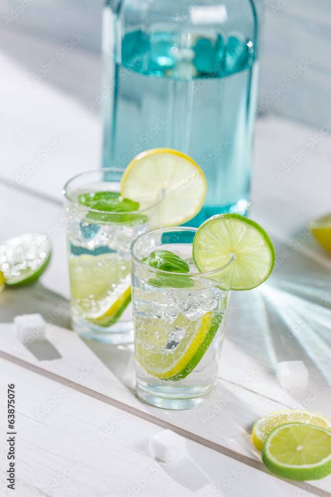 Closeup of citrus drink for summer