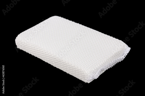 kitchen sponge isolated on black