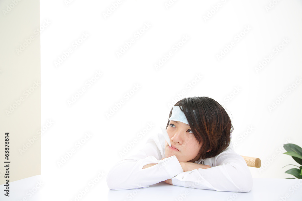 熱がある女性 熱がある女性