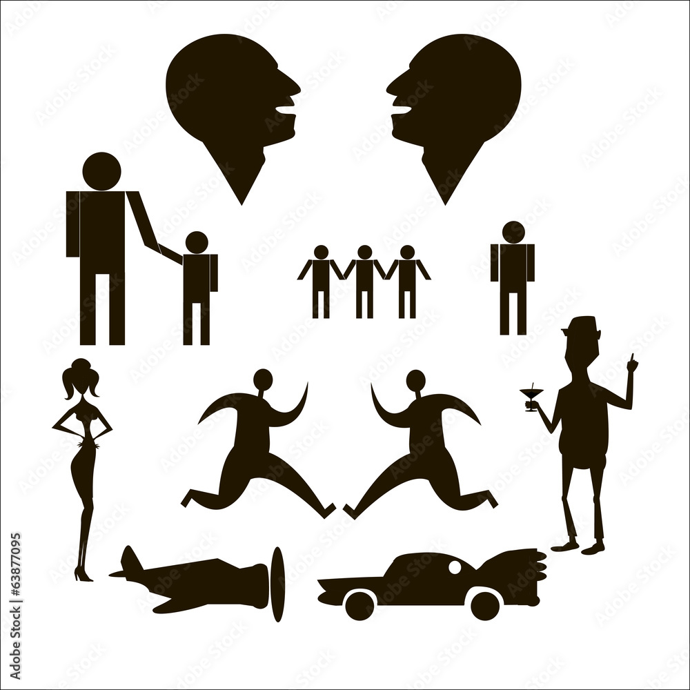 People on a white background clipart People on a white background clipart