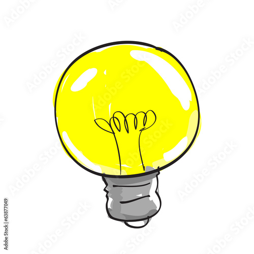 Hand drawn light bulb