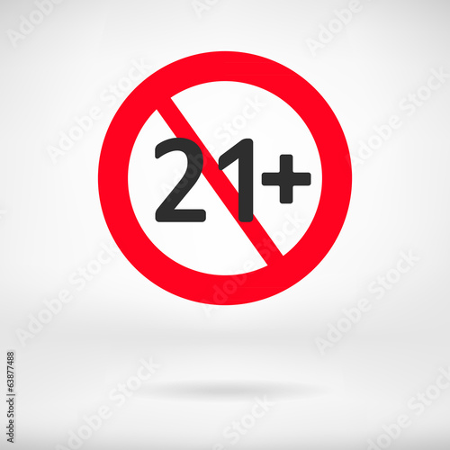 Free Download No 21 years old sign in interior. - GFXLoad