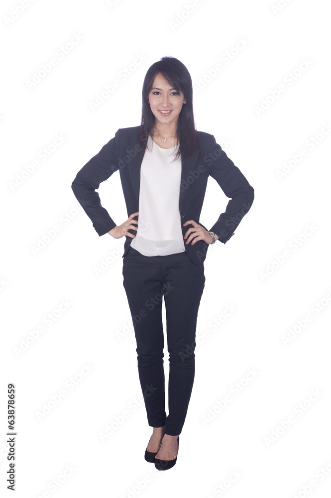 Asian business woman give you excellent gesture, Asian business woman give you excellent gesture,