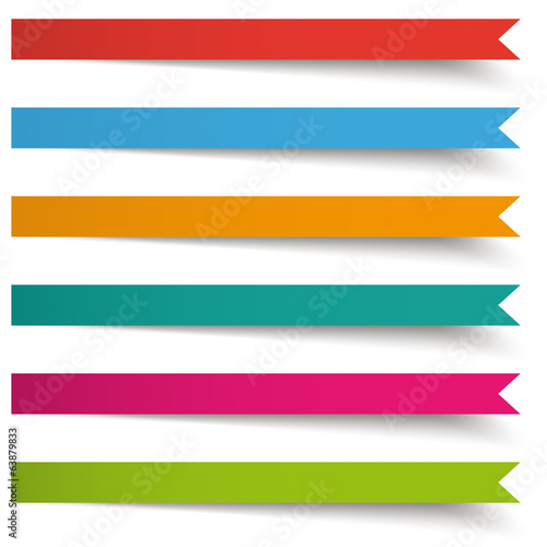 6 Colored Banners Long Flags