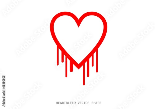 Clean heartbleed openssl bug vector shape