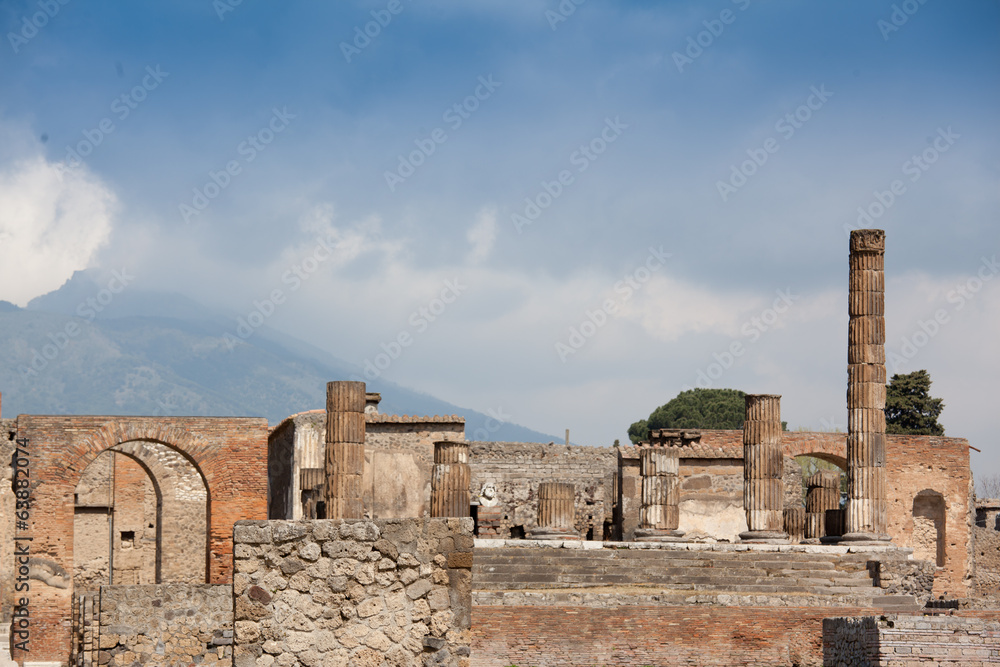 ancient town Pompeii in Italy
