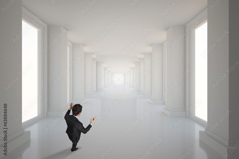 Composite image of gesturing businessman Composite image of gesturing businessman