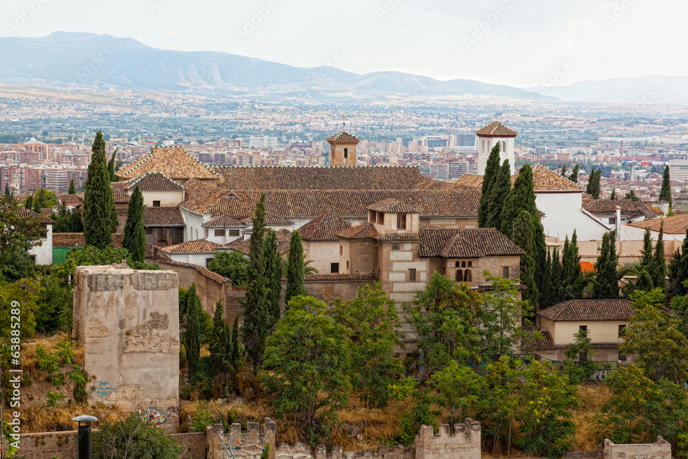Obraz premium ancient arabic fortress of Alhambra, Granada, Spain