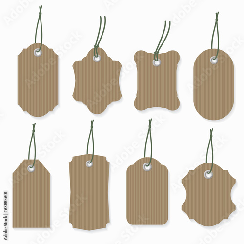 Cardboard label template set.