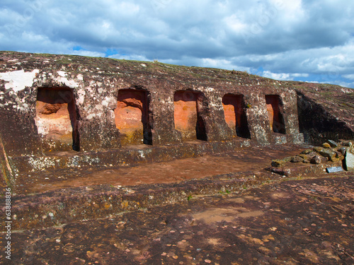 Rock niches at Samaipata Fortress photo