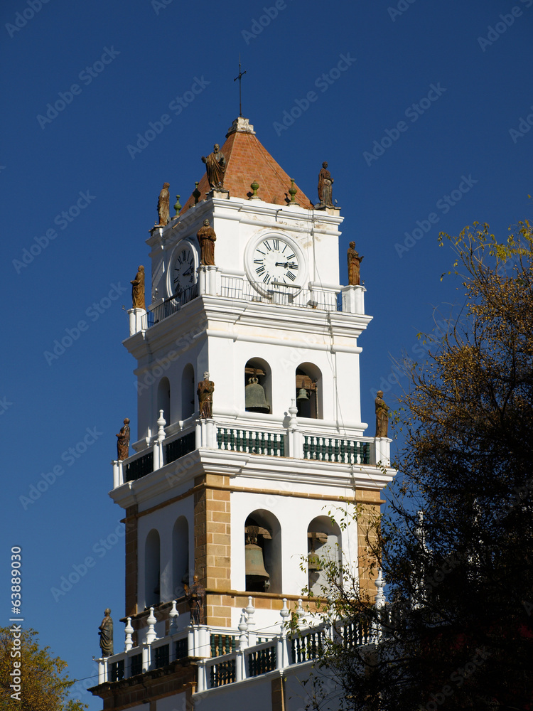 Naklejka premium Colonial cathedral tower