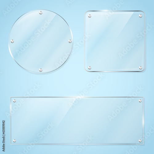 Collection of transparent glass frames