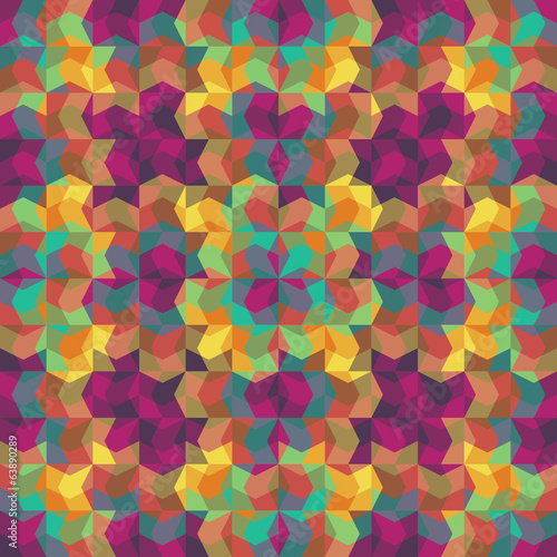 abstract retro geometric seamless pattern