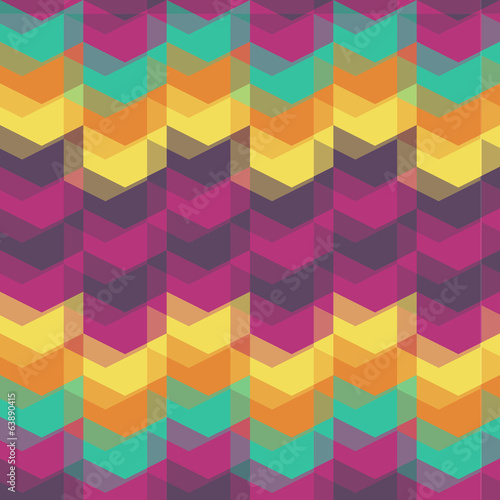 Wallpaper Mural abstract retro geometric seamless pattern Torontodigital.ca