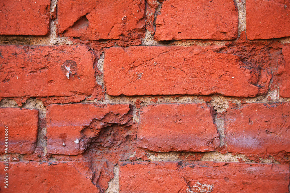 Obraz premium Red brick wall background